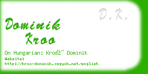 dominik kroo business card